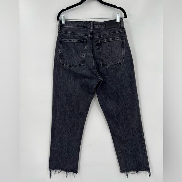 Everlane The 90’s Cheeky Jean Cropped Ankle Raw Hem Frayed Edge Black Gray 27 - Picture 8 of 15